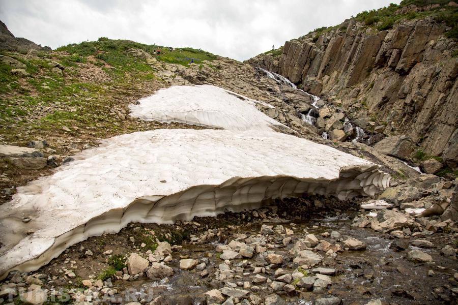 льдины у водопада