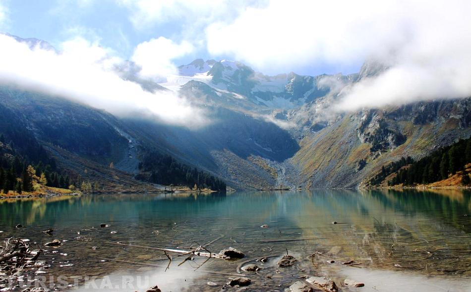Верхнее Мультинское озеро открывается : Горный Алтай 