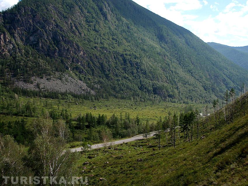 Вид от водопада Ширлак