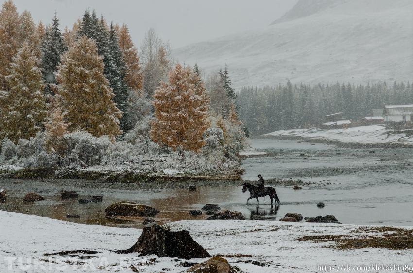 Село Улаган, река Башкаус