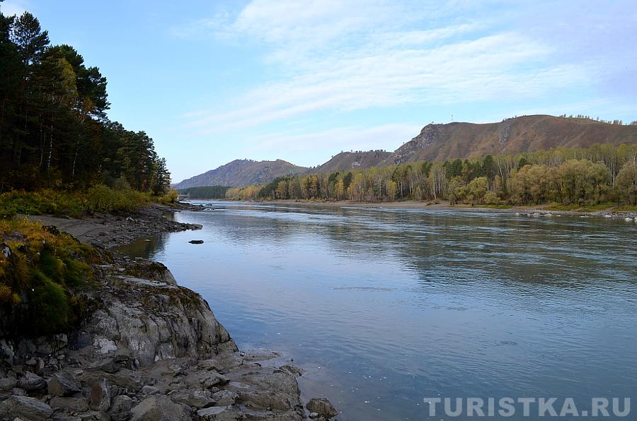 Река Катунь в селе Соузга