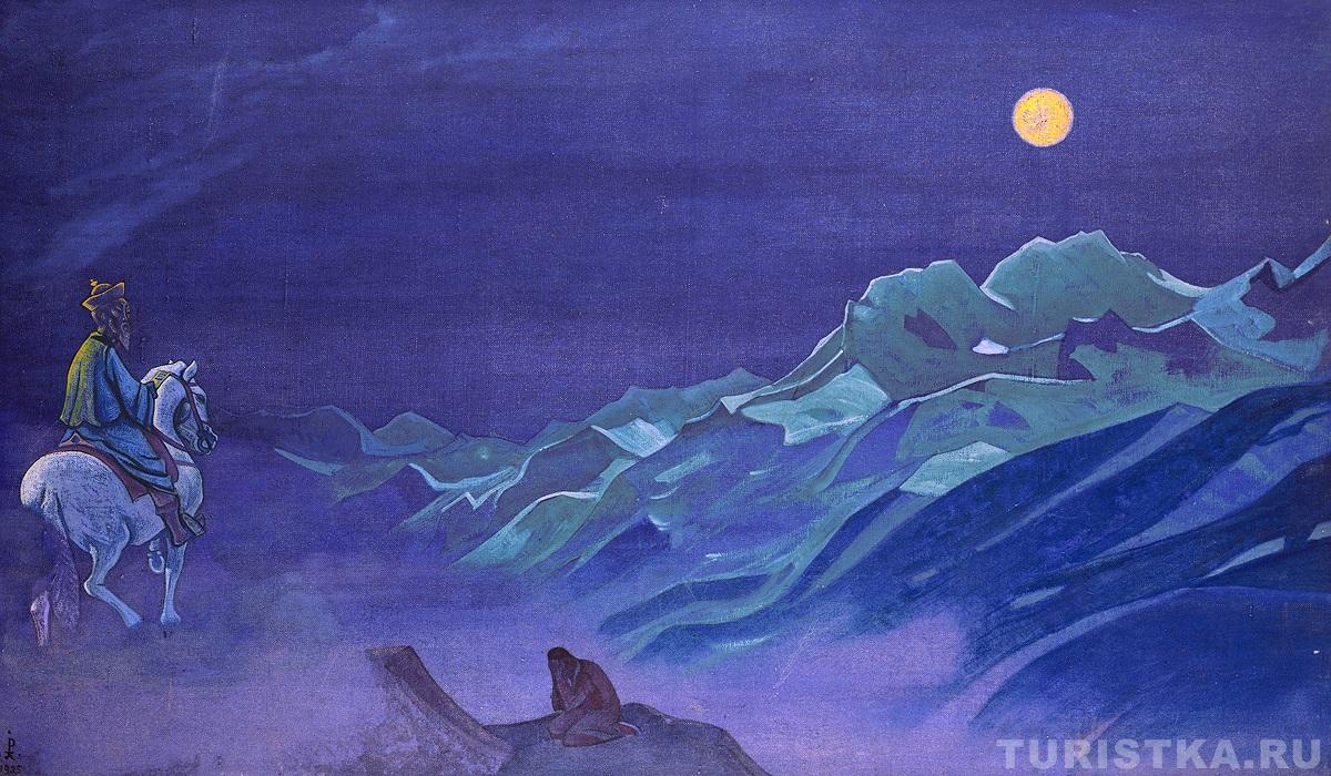 Репродукция картины «Ойрот - вестник Белого Бурхана» 1925 г