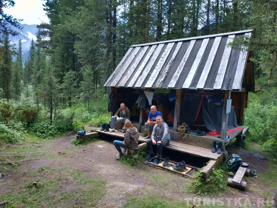 Стоянка на развилке на Верхнее Мультинское озеро и Поперечное