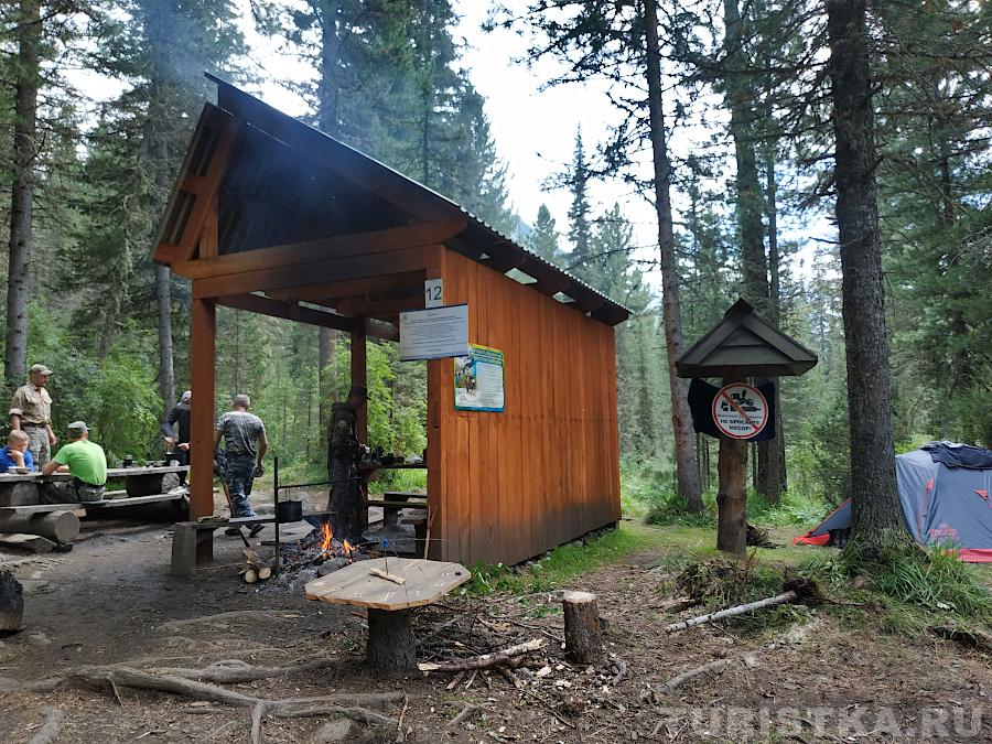 Стоянка на развилке на Верхнее Мультинское озеро и Поперечное