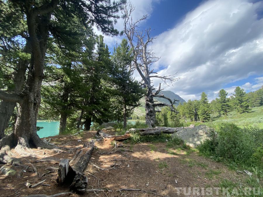 Стоянка на озере Крепкое