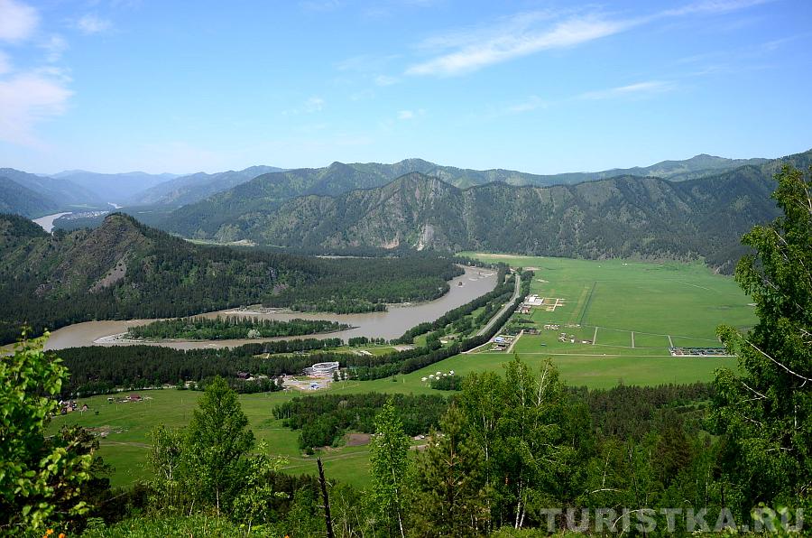 Вид на Аквапарк Турсиб и вертолетную площадку