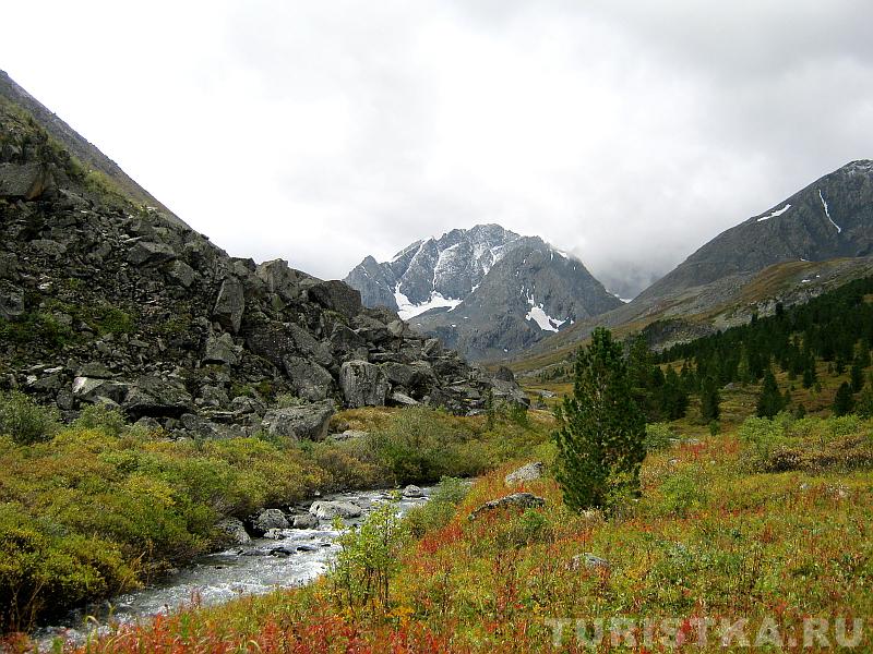 Вид на реку Акчан с последней стоянки в лесу перед озером Акчан