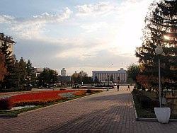 Площадь Советов. Вид на Здание Администрации Алтайского края