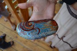 Горный Алтай : Первый летний фестиваль Байана 2014 : Рисунки на камнях