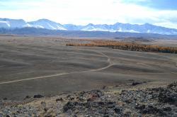 Горный Алтай : Золотая осень на Алтае : Гигантская рябь на Курайской степи