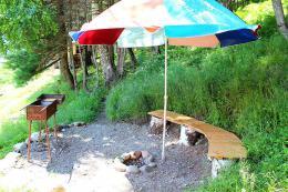 Площадка для мангала у теплого дома