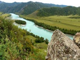 Горный Алтай : Активные туры : Клуб «Странник» : Вид со смотровой площадки на Катунь