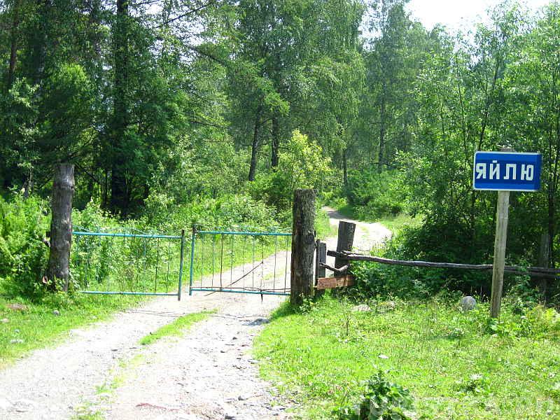 Автомобильный въезд в поселок (со стороны села Бийка)
