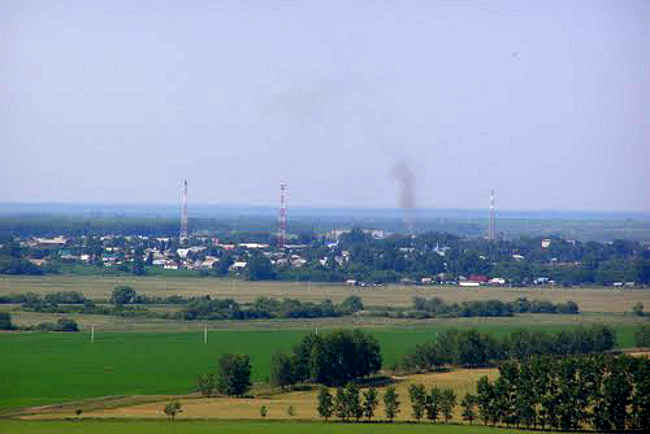 Вид на с. Советское с вершины горы