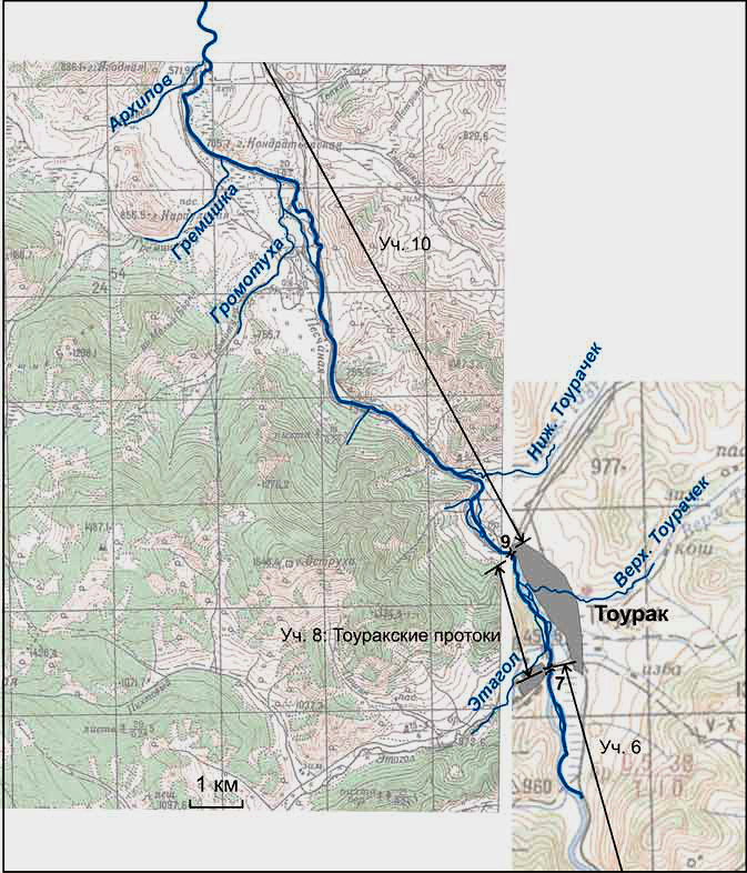 Лоция Песчаной от села Тоурак