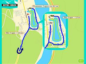 Горный Алтай : Соревнования на Алтае : Altai3Race : Схема - плавание и бег
