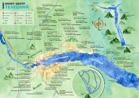 Горный Алтай : Телецкое озеро : Экскурсионный центр Айру : Карта Телецкого озера