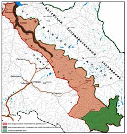 Проект территории природного парка Ак-Чолушпа в долине реки Чулышман