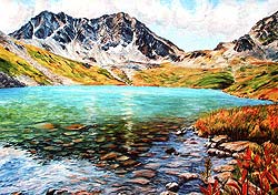 Горный Алтай : Село Аскат : Н. Сафронова : Озеро Проходное