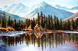 Горный Алтай : Село Аскат : Н. Сафронова. Горное озеро