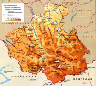 Карта Республики Алтай Карта Республики Алтай