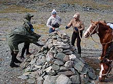 Горный Алтай : Конный поход к Белухе :  Холодный перевал Текелю (или Сулу-Боч)