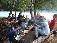 Горный Алтай : Конный поход к Белухе :  День Рождения Андрея