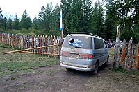 Горный Алтай : Путешествие в ущелье Актру (август 2007) : Перевалка на реке Актру