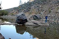 Горный Алтай : Путешествие в ущелье Актру (август 2007) : Озеро Сачки в долине Актру.