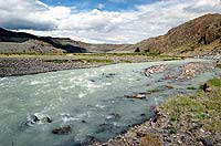 Горный Алтай : Ледники и озера Южно-Чуйского хребта (лето 2007) : Река Аккол.