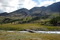 Горный Алтай : Ледники и озера Южно-Чуйского хребта (лето 2007) : Мост через Талдуру