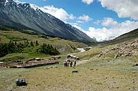 Горный Алтай : Ледники и озера Южно-Чуйского хребта (лето 2007) : Зимовье Кокярык в долине Талдуры