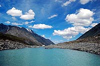 Горный Алтай : Ледники и озера Южно-Чуйского хребта (лето 2007) : Озеро на морене на Талдуринском леднике.