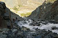 Горный Алтай : Ледники и озера Южно-Чуйского хребта (лето 2007) : Подъем к перевалу Ленинградский (1Б)