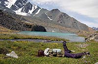 Горный Алтай : Ледники и озера Южно-Чуйского хребта (лето 2007) : Не оторваться от воды.