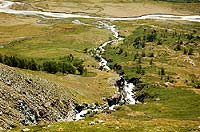 Горный Алтай : Ледники и озера Южно-Чуйского хребта (лето 2007) : Река Тура-Оюк. Слияние с Акколом.