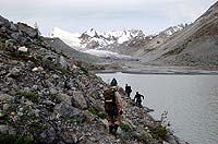 Горный Алтай : Ледники и озера Южно-Чуйского хребта (лето 2007) : Долина реки Аккол. Озера на морене. Софийский ледник