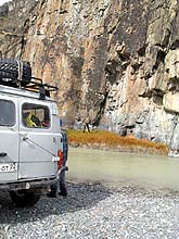 Горный Алтай : Экспедиция на плато Укок : Скалистый берег