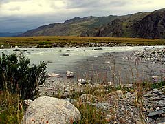 Конный поход на плато Укок : Река Аккол