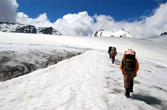 Ледник Удачный. Трещина