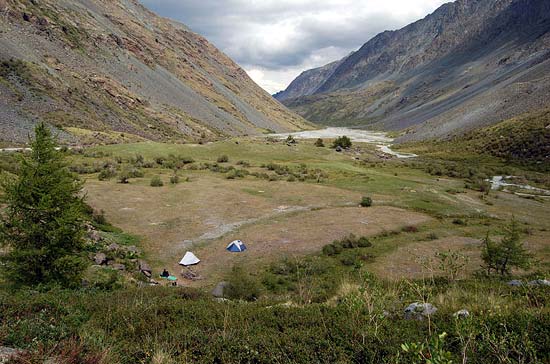 Долина реки Аккол. Бивак.