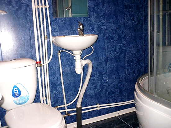 Санузел в благоустроенном доме