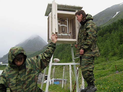 На метеостанции