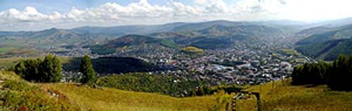 Республика Алтай : Горно-Алтайск : Панорама города с г.Тугая