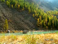 Поход по Горному Алтаю (сентябрь 2005) : Разлив Мажоя