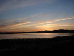 Закат на озере Белом