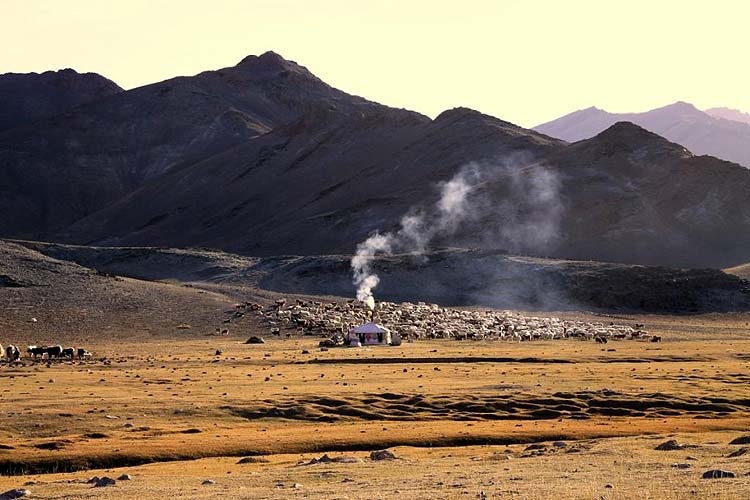 Кочевье просыпается до восхода солнца