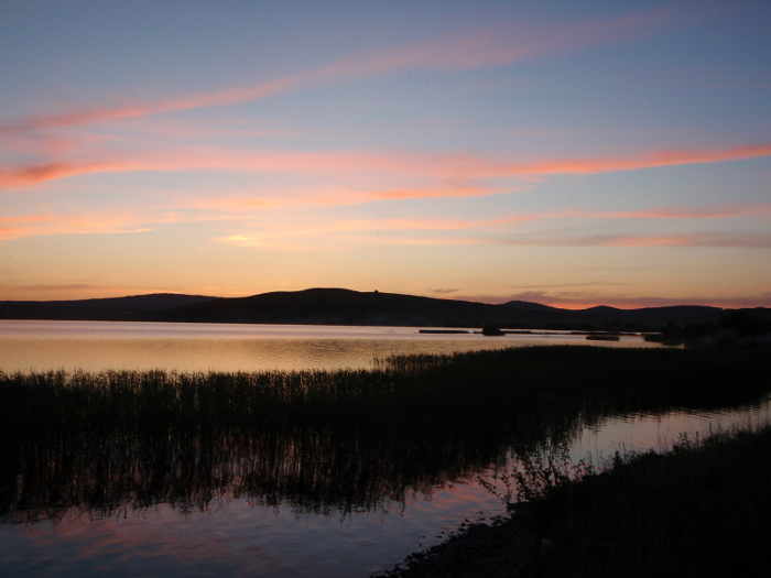 Закат на озере Белом