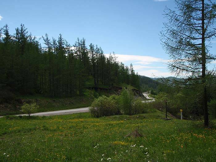 Дорога с Чакырского пер. к  Усть-Кану